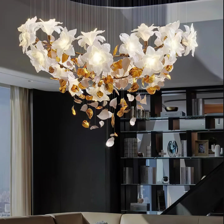 Fluttering Flowers Chandelier W 6