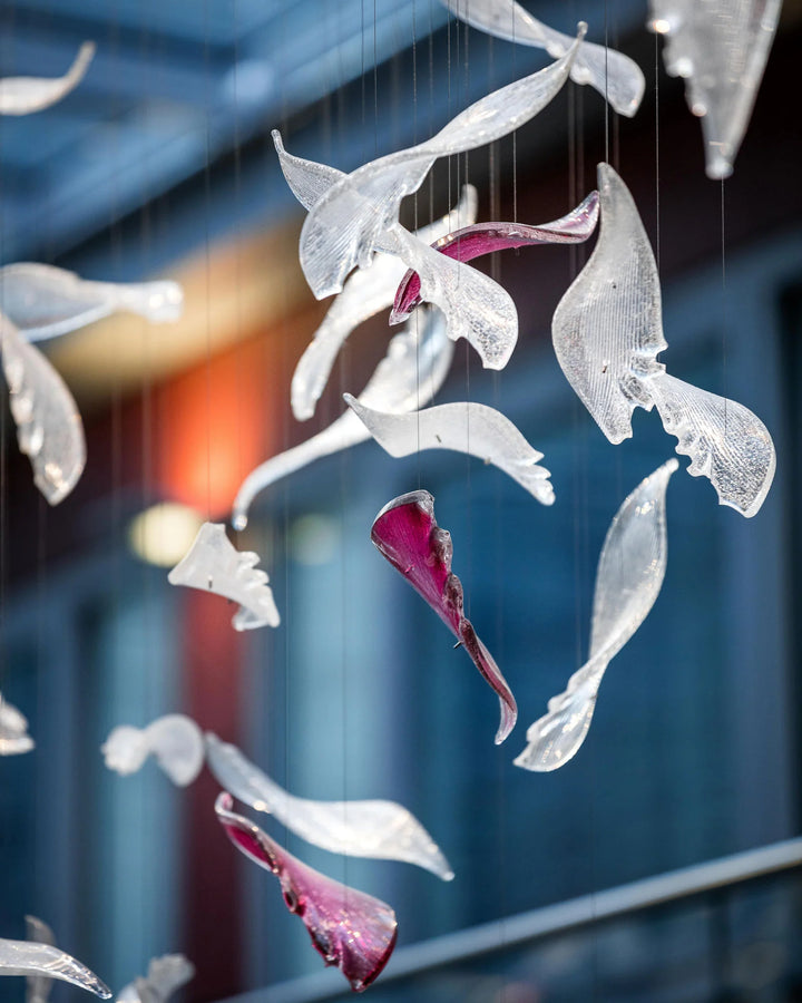 Flying Glass Feather Chandelier 17