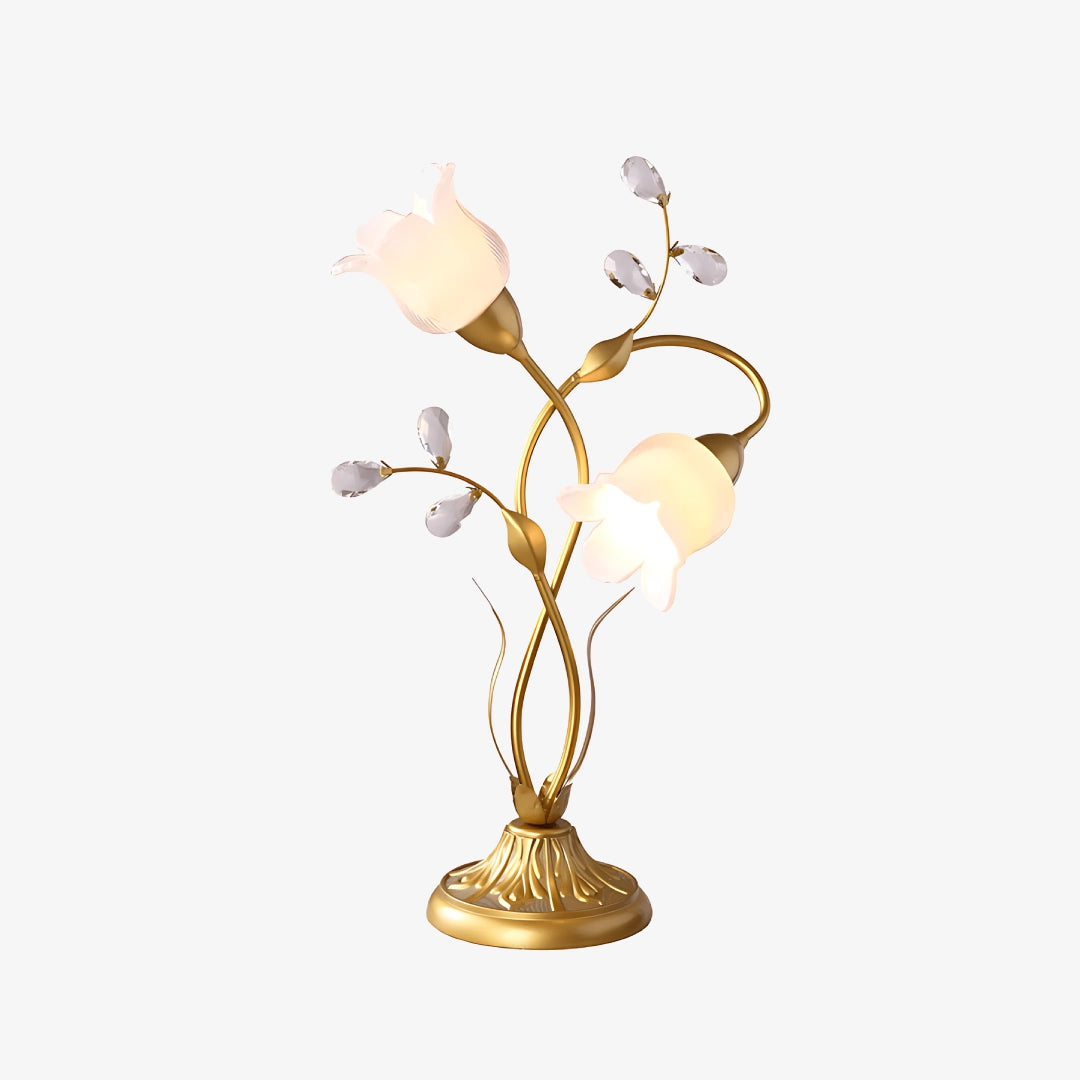 French Floral Table Lamp