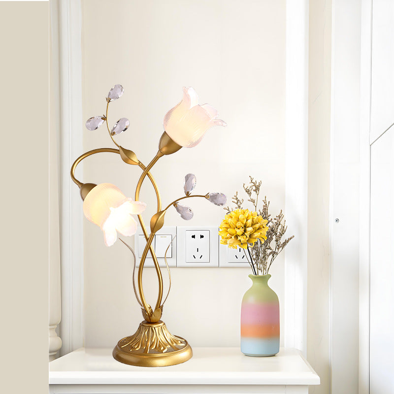 French Floral Table Lamp