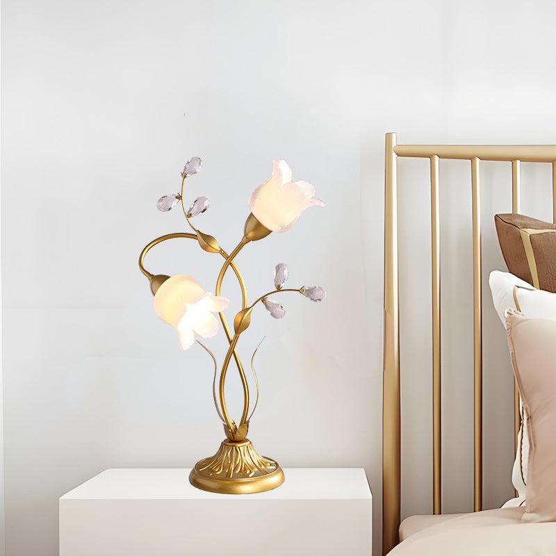 French Floral Table Lamp