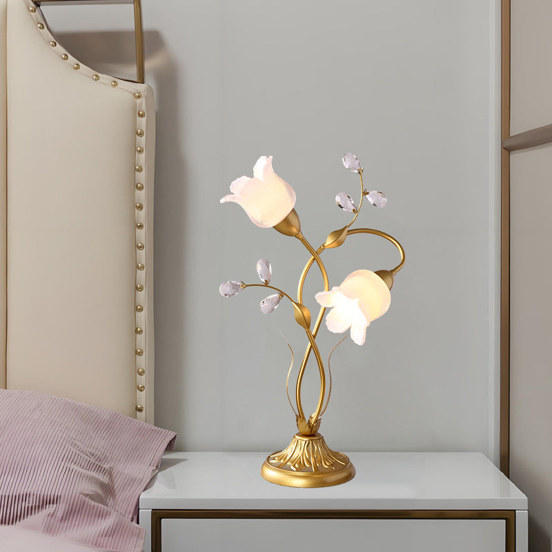 French Floral Table Lamp