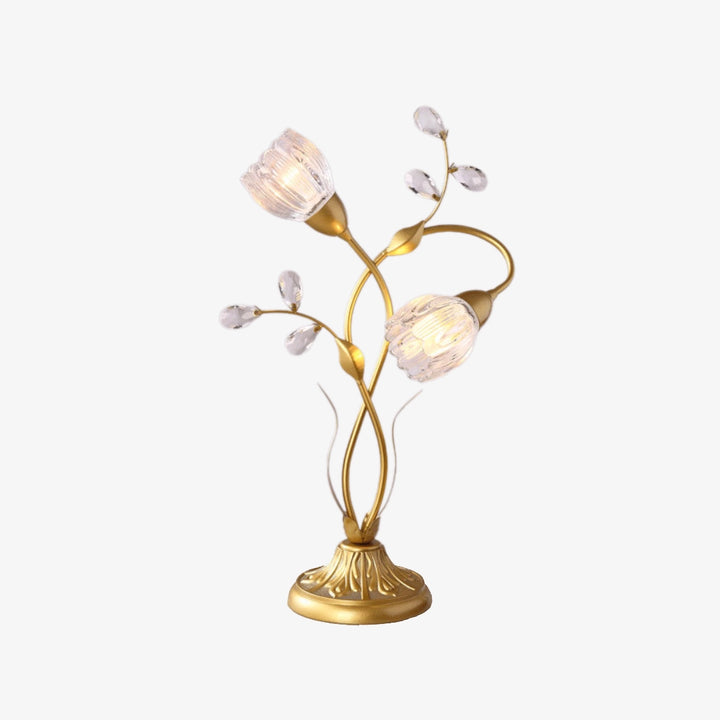 Lampe de table florale française