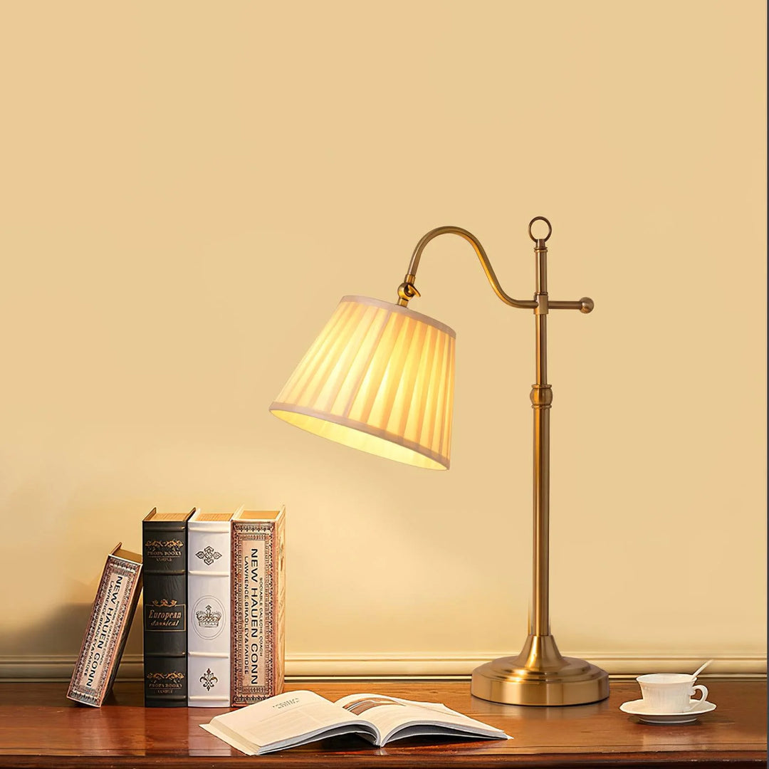 French Pleated Shade Table Lamp-13