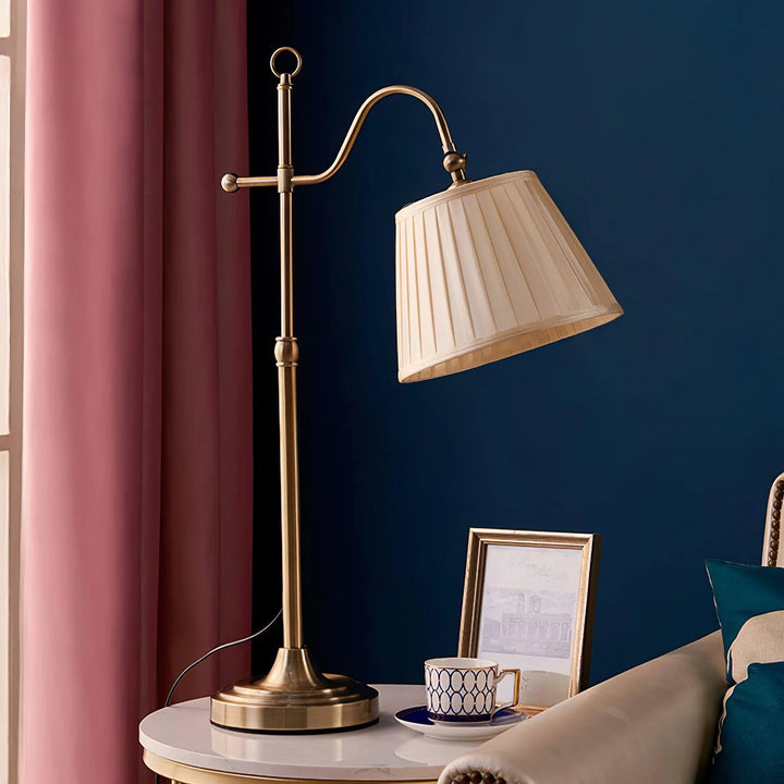 French Pleated Shade Table Lamp-23