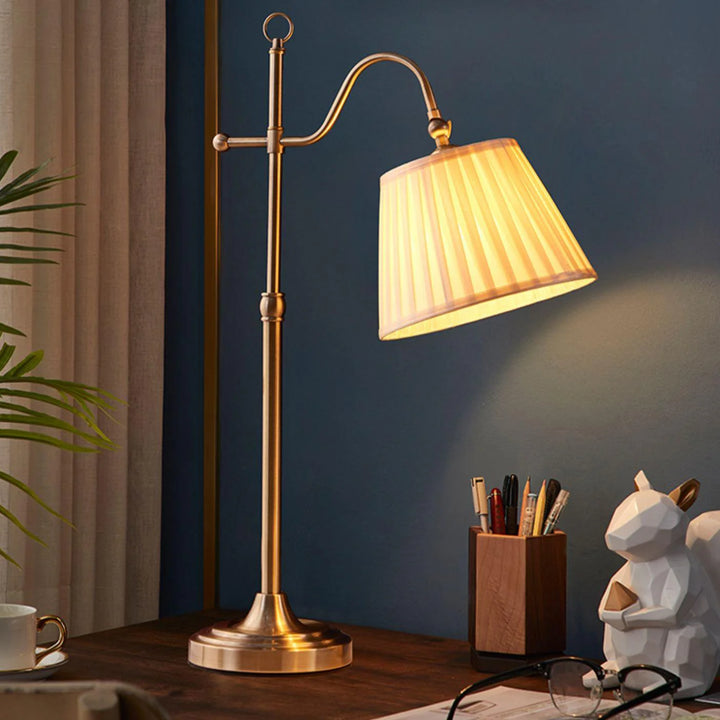 French Pleated Shade Table Lamp-4