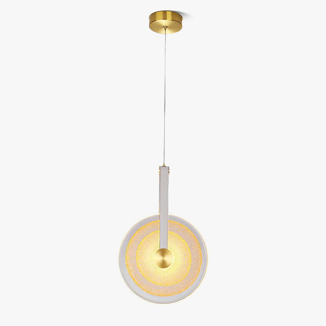 Frosted Gold Disc Pendant Light Z