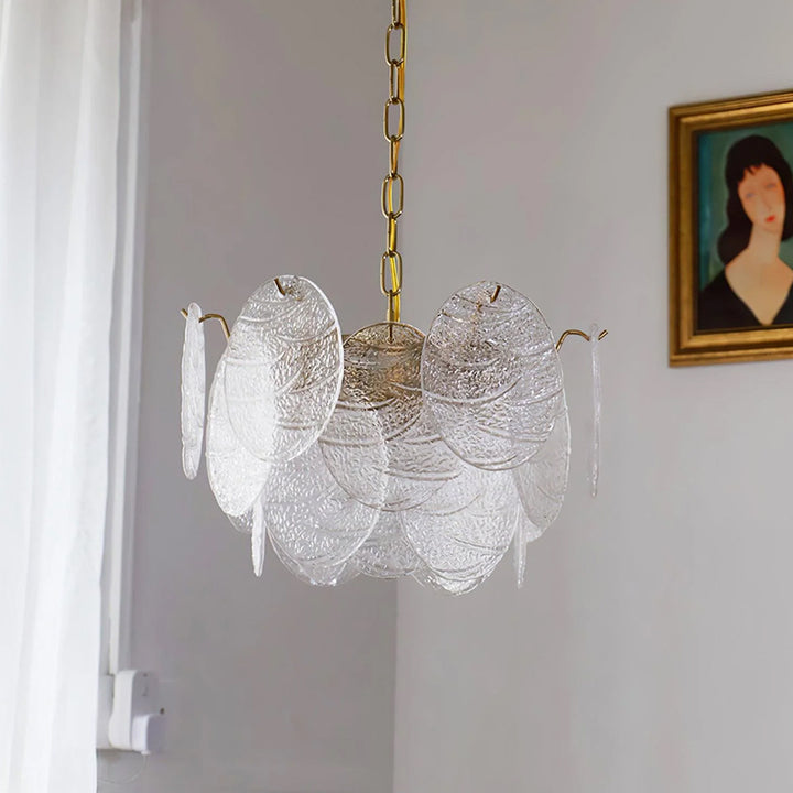 Glass Disc Chandelier 1