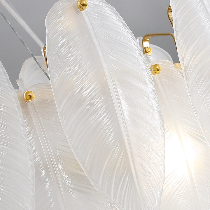 Glass Feather Chandelier 13