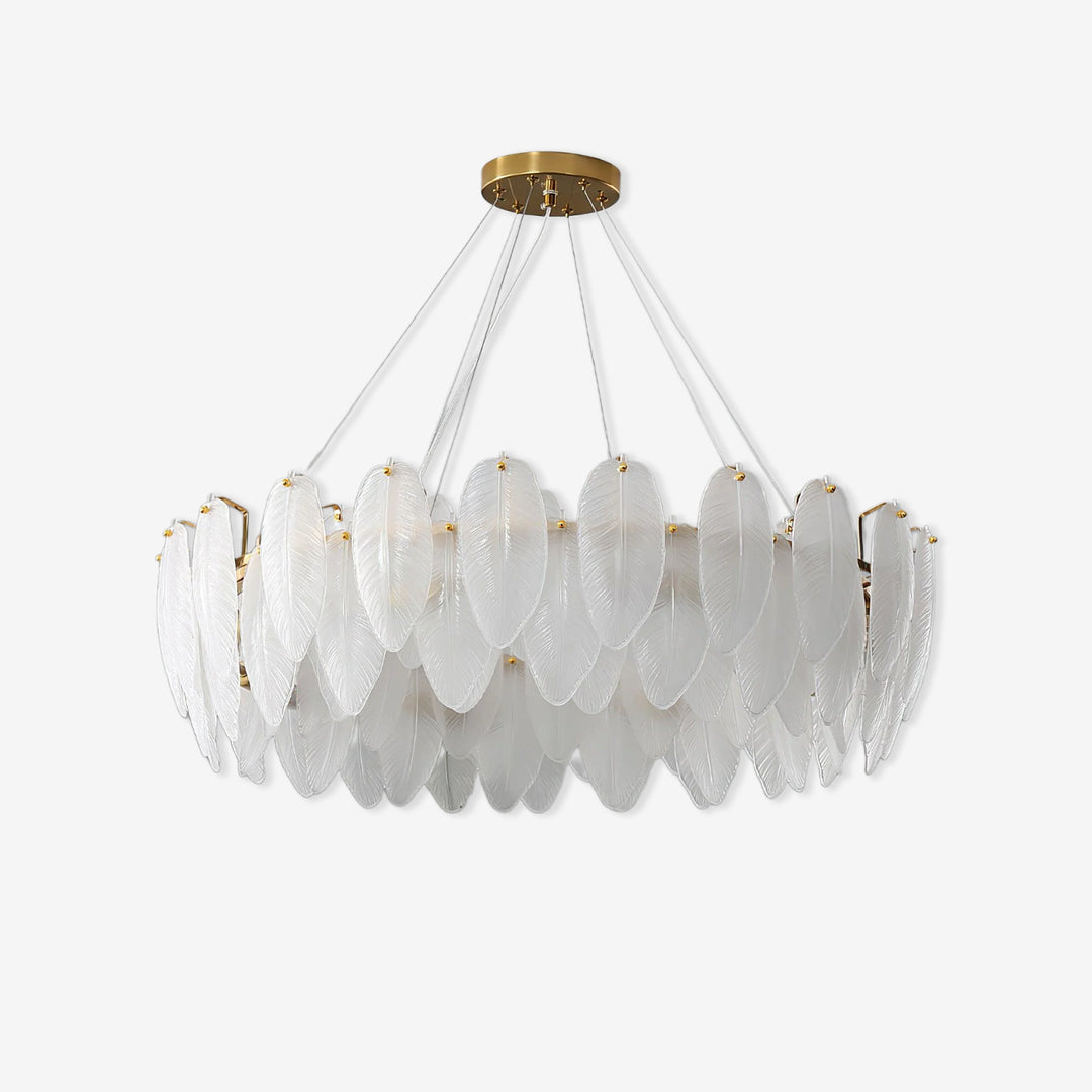 Glass Feather Chandelier 14