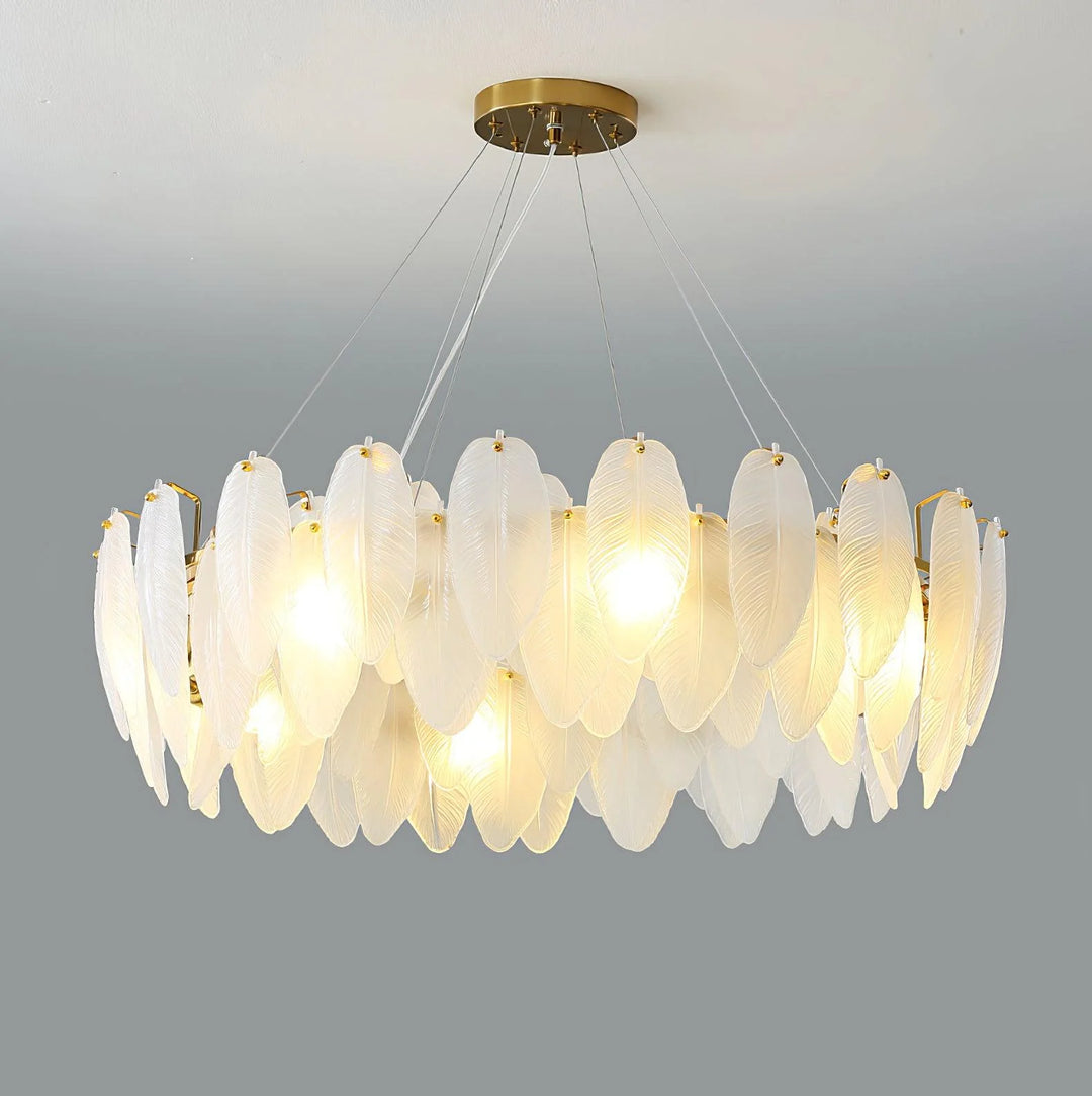 Glass Feather Chandelier 17