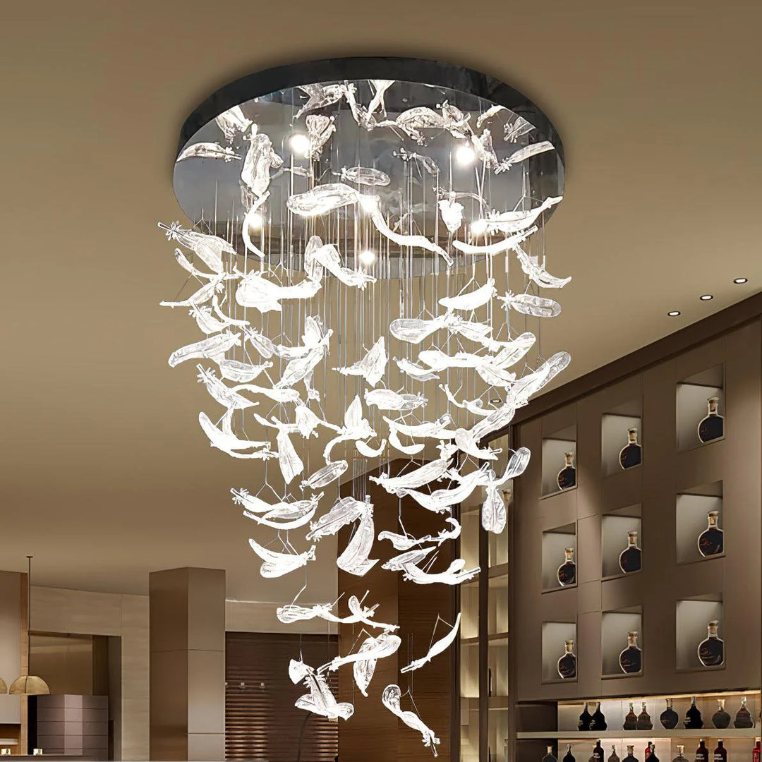 Glass Feathers Chandelier 10