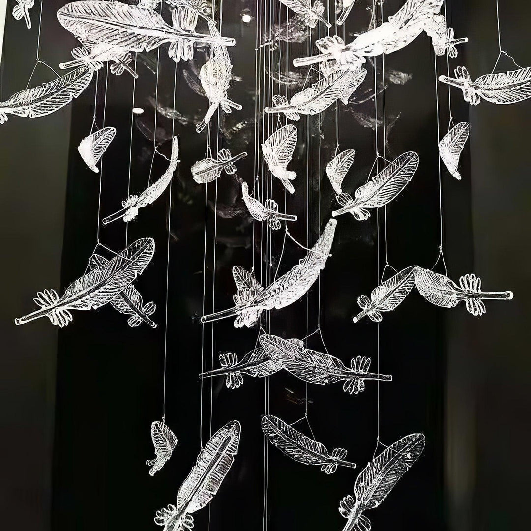 Glass Feathers Chandelier 3