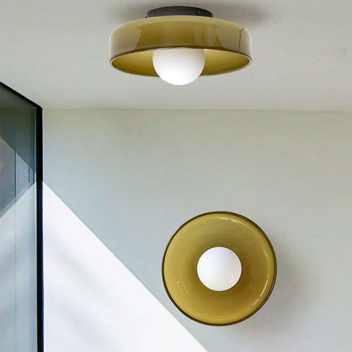 Glass Flush Mount Ceiling Light 2