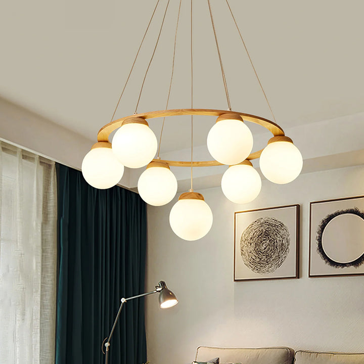 Glass Globe Chandelier 8