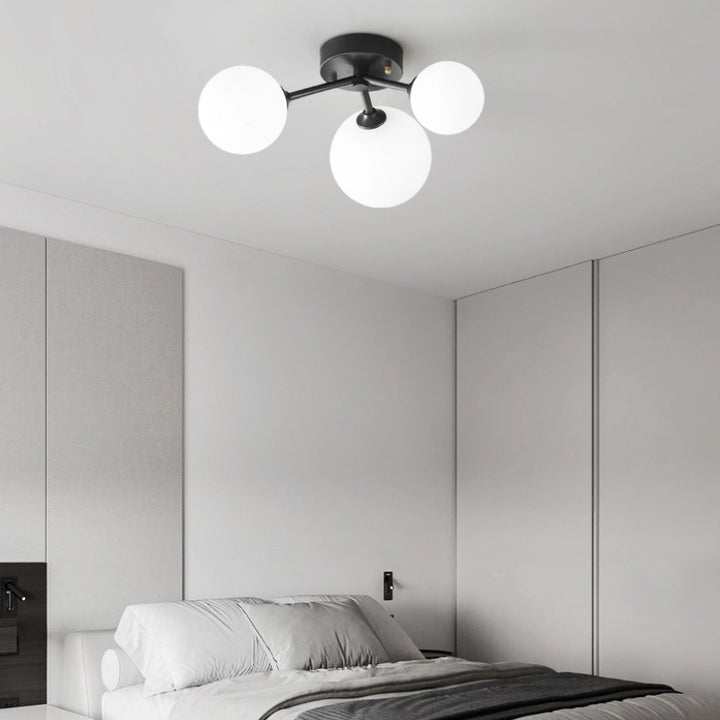 Globe Ceiling Light is in bedroom