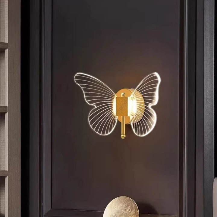 Gold Butterfly Wall Lamp A