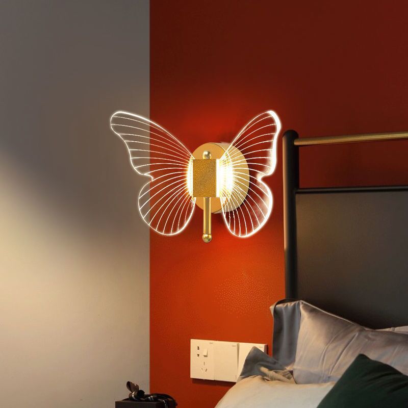 Gold Butterfly Wall Lamp B