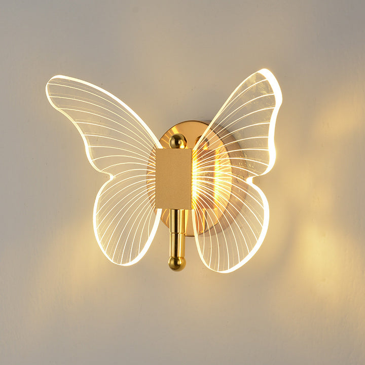 Gold Butterfly Wall Lamp D
