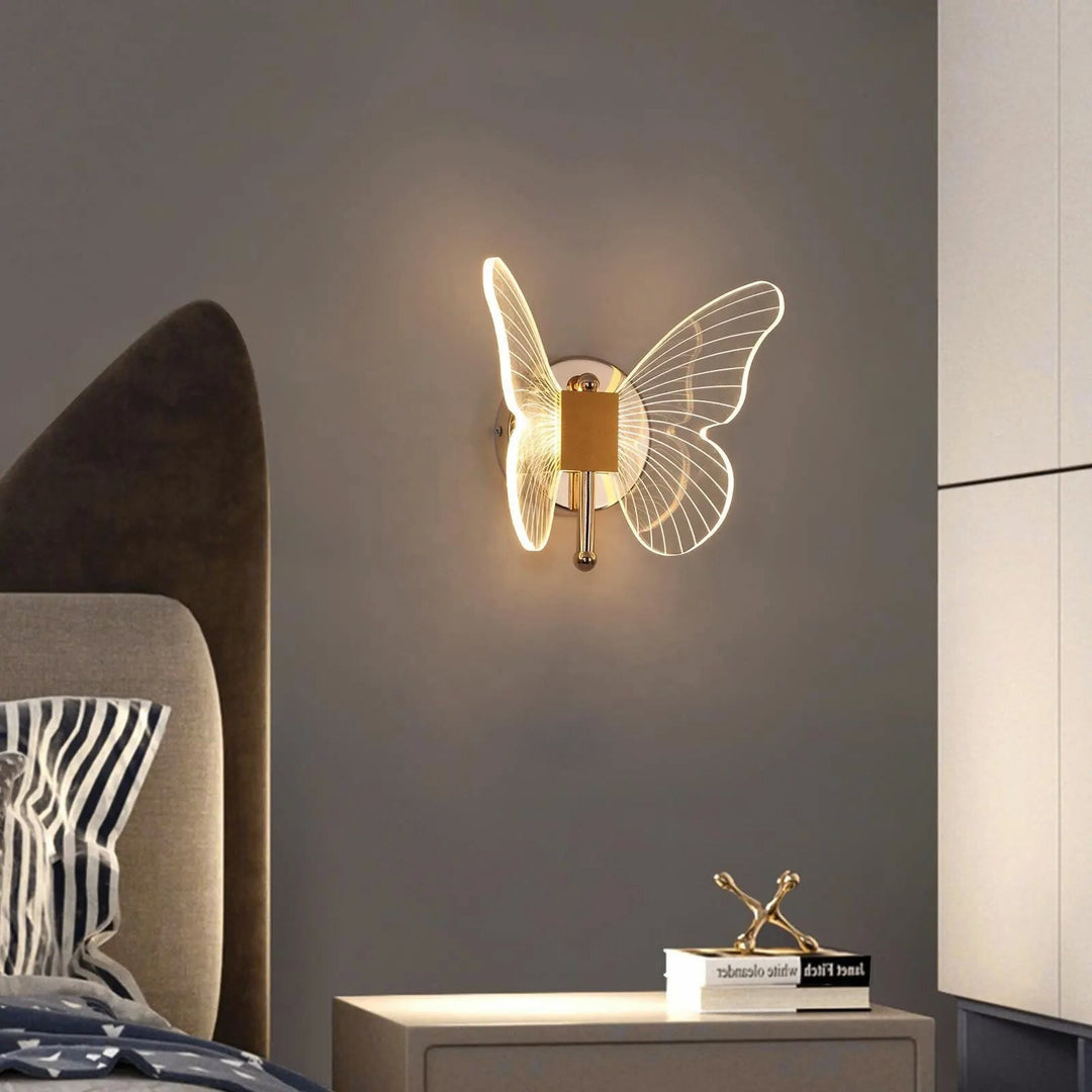 Gold Butterfly Wall Lamp E