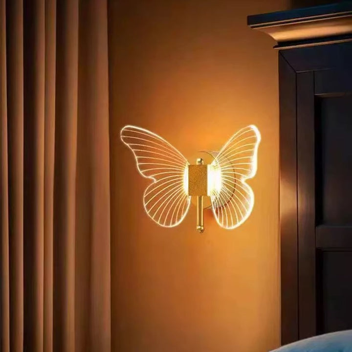 Gold Butterfly Wall Lamp F