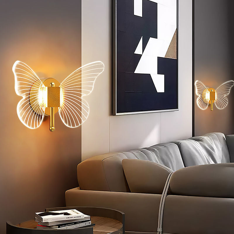 Gold Butterfly Wall Lamp H