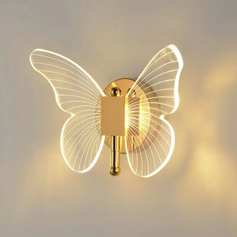 Gold Butterfly Wall Lamp I