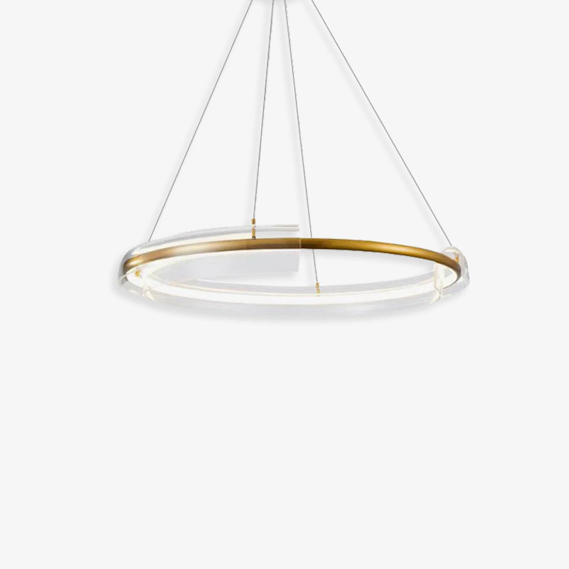 Gold ring pendant light 123456