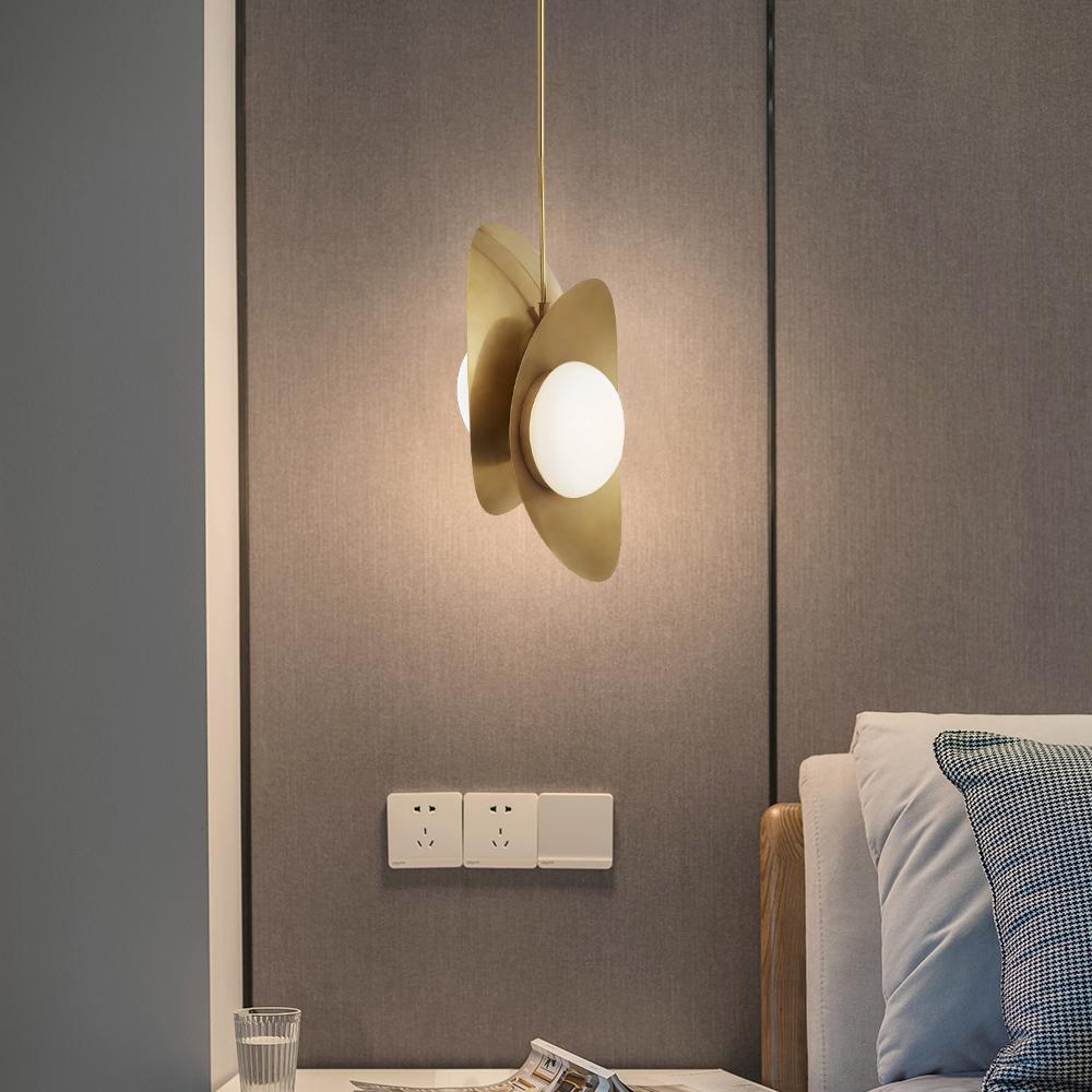 Golden Ingot Pendant Light in bedside