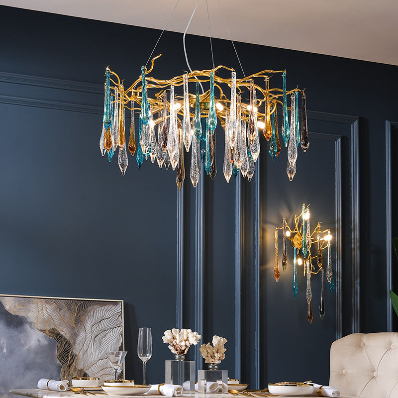Golden Water Drop Chandelier 23