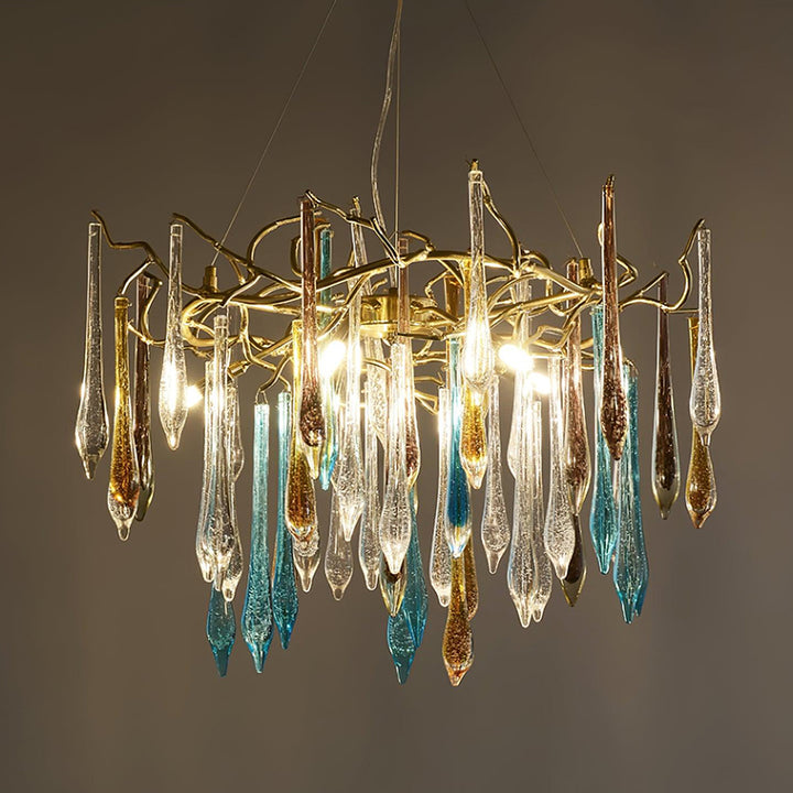 Golden Water Drop Chandelier 6