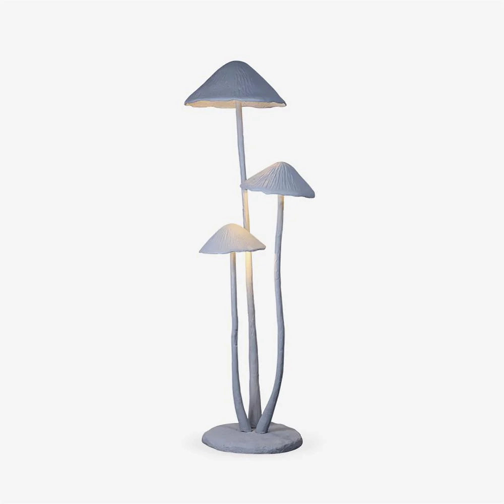 Gray Mushroom Sculpture Floor Lamp