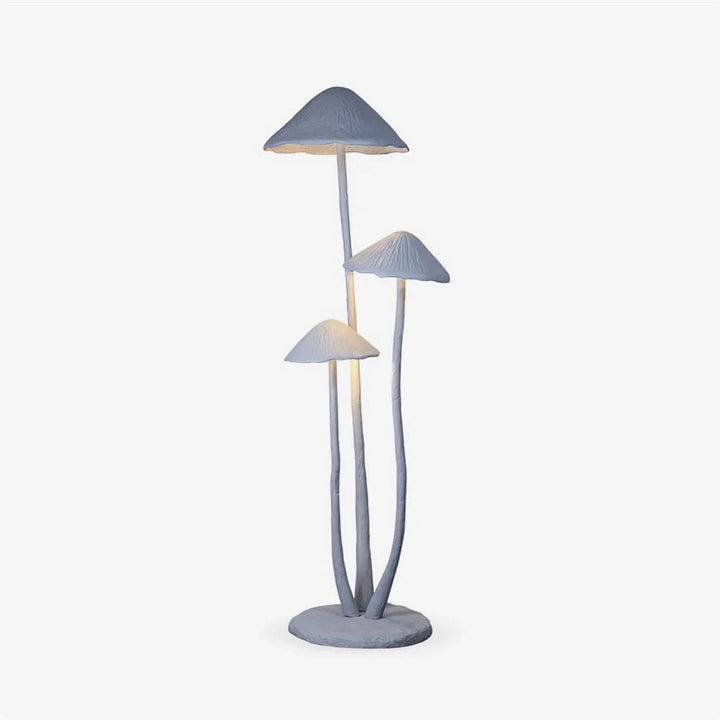 Gray Mushroom Sculpture Floor Lamp