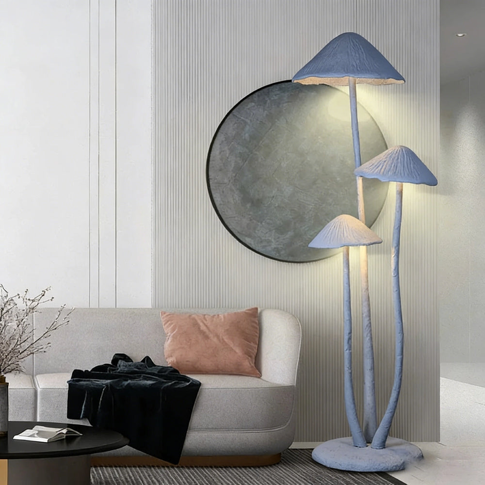 Gray Mushroom Sculpture Floor Lamp 5