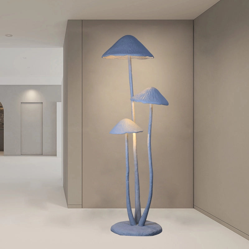 Gray Mushroom Sculpture Floor Lamp 6
