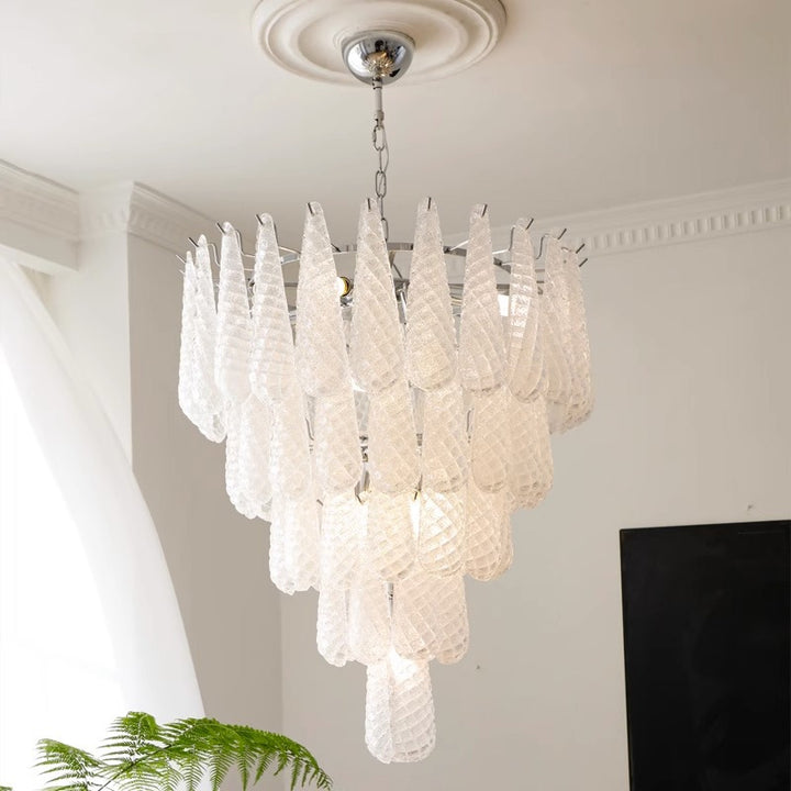 Grid Glass Waterfall Chandelier  4