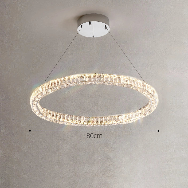 Halo Crystal Chandelier 80cm