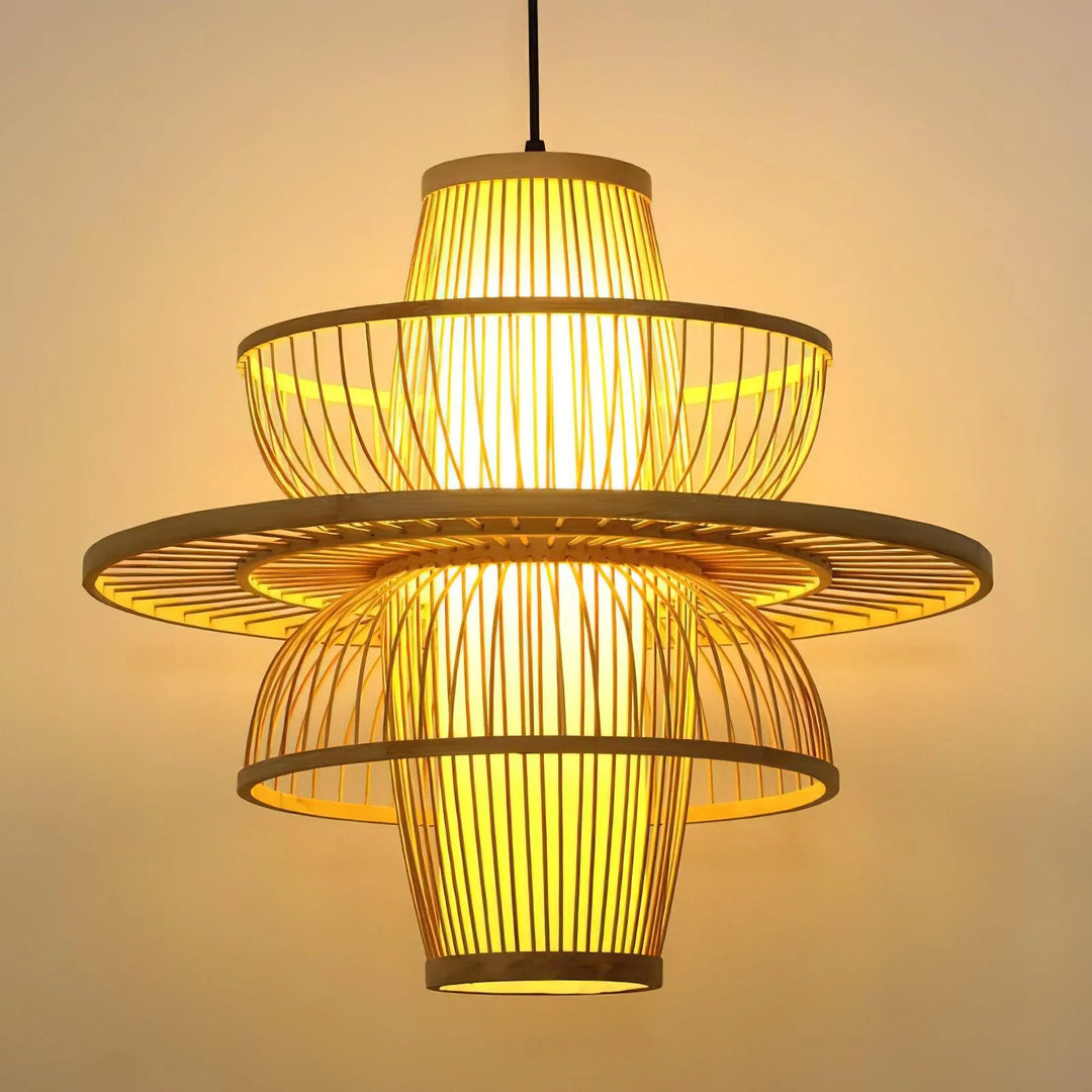 Handmade Bamboo Pendant Lamp 16