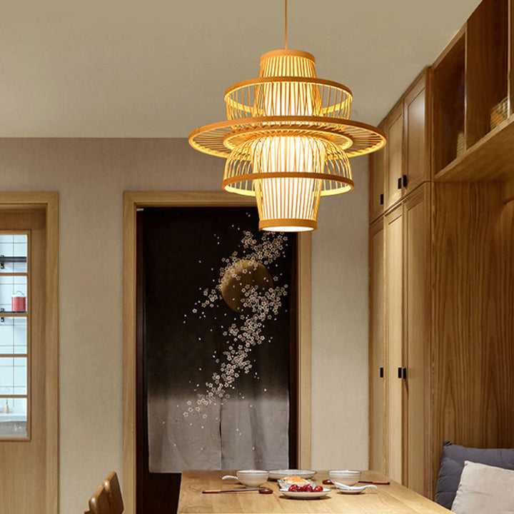 Handmade Bamboo Pendant Lamp 3