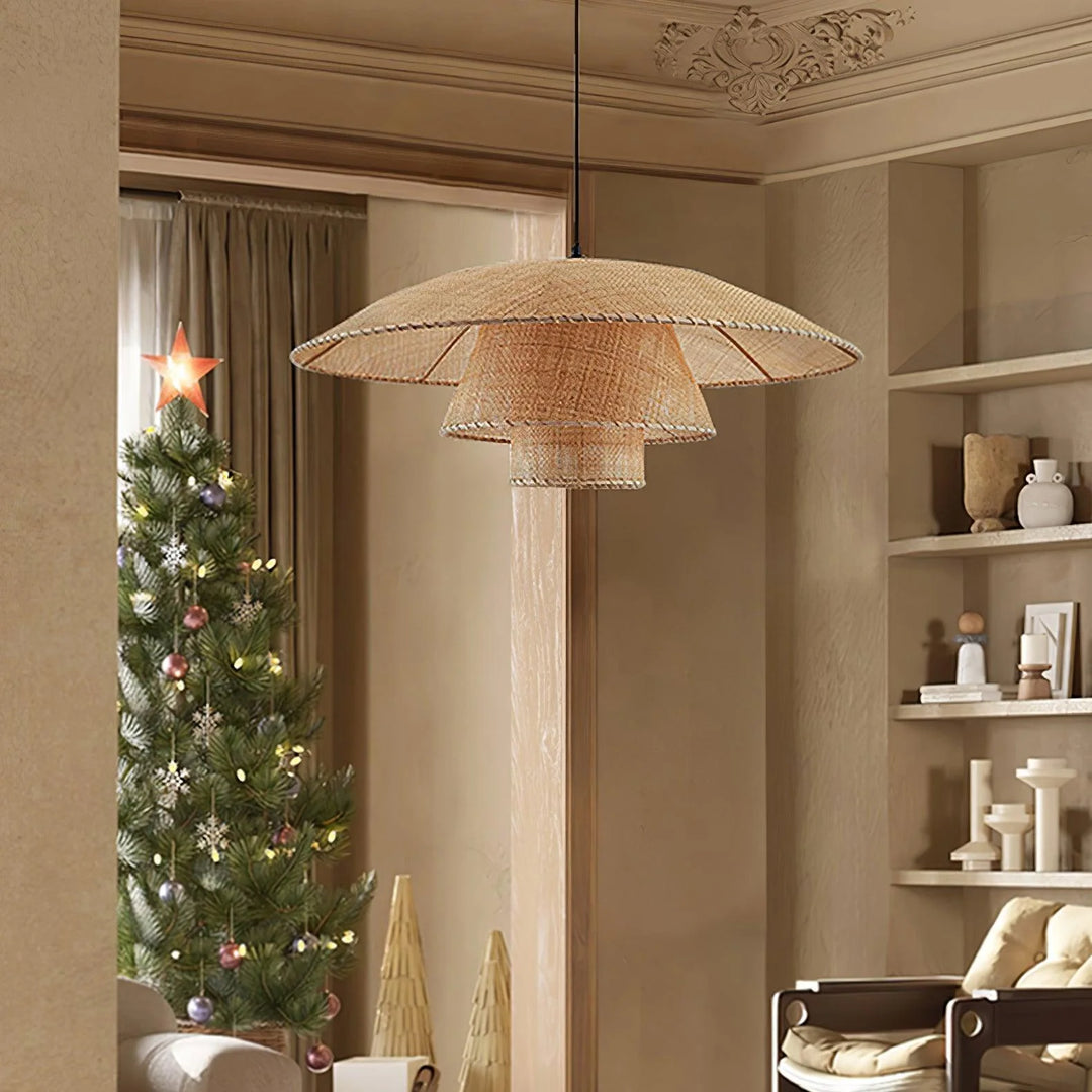 Hat Weave Rattan Pendant Lamp 10