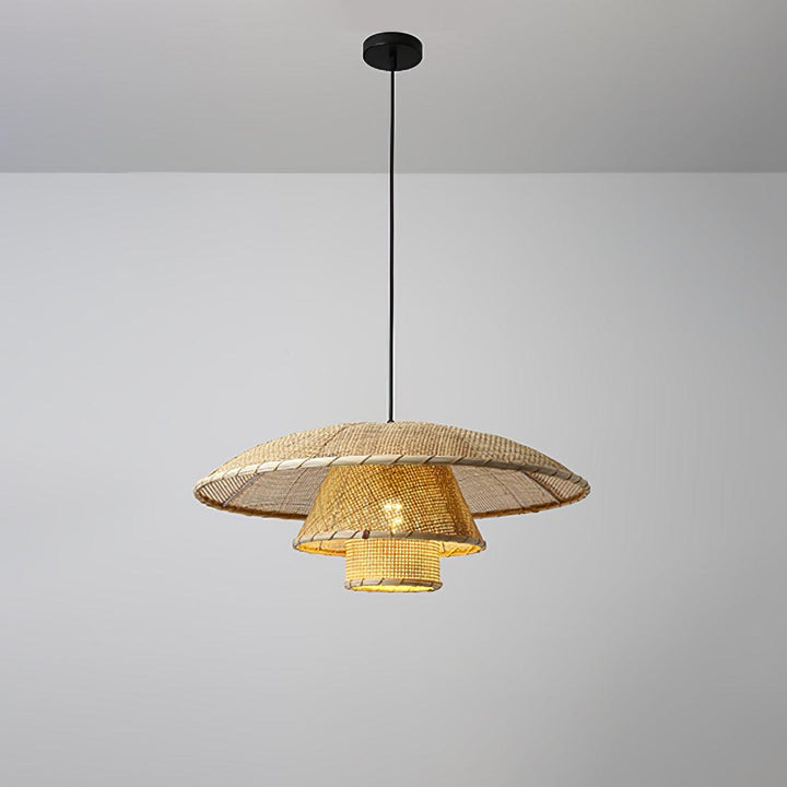 Hat Weave Rattan Pendant Lamp 13