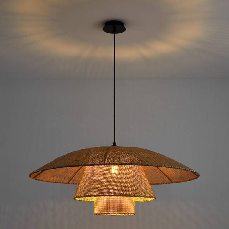 Hat Weave Rattan Pendant Lamp 2