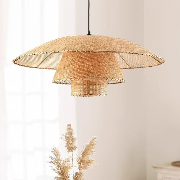 Hat Weave Rattan Pendant Lamp 3