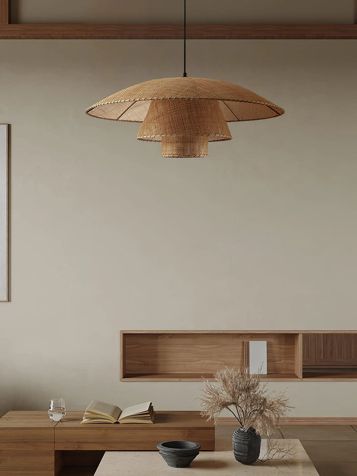 Hat Weave Rattan Pendant Lamp 7