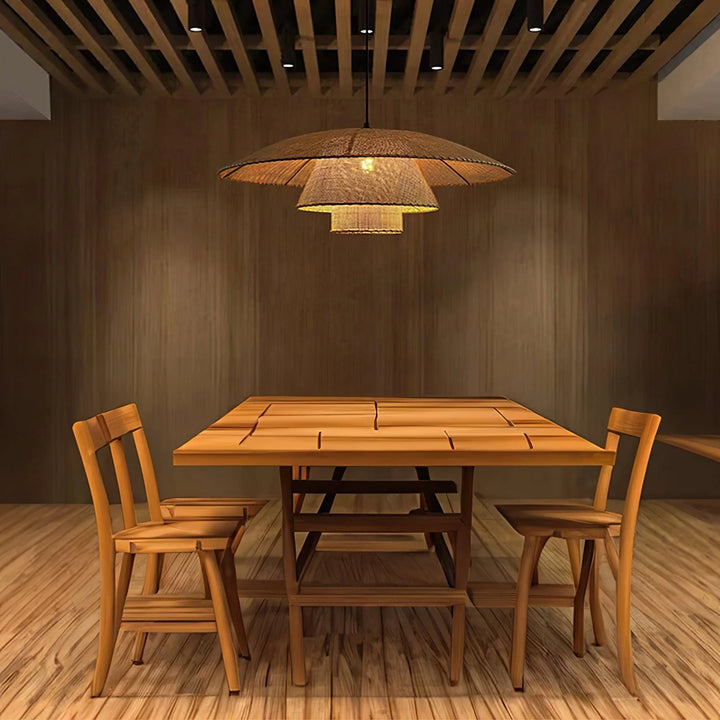 Hat Weave Rattan Pendant Lamp 9