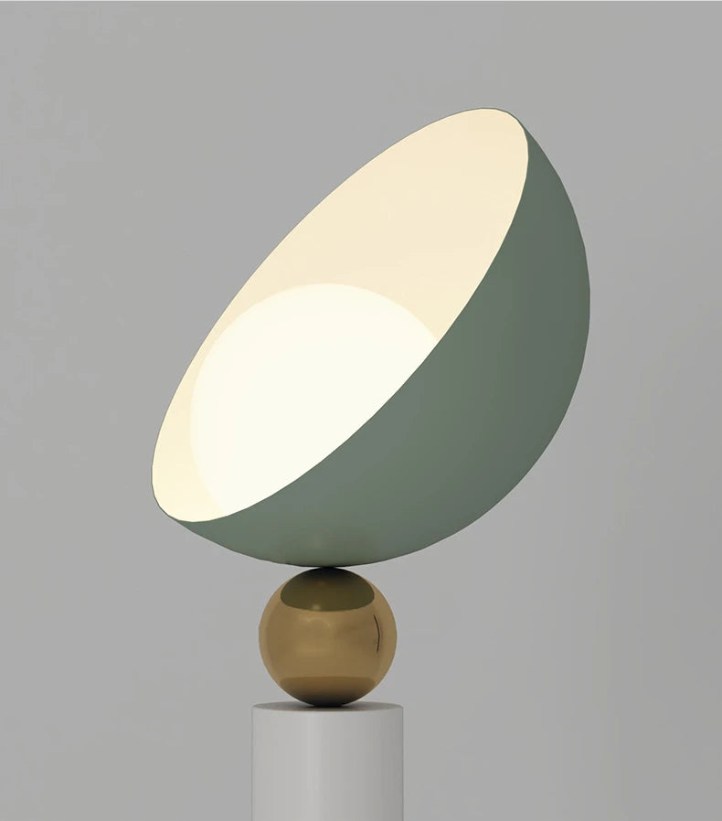 Hemisphere Cream Floor Lamp