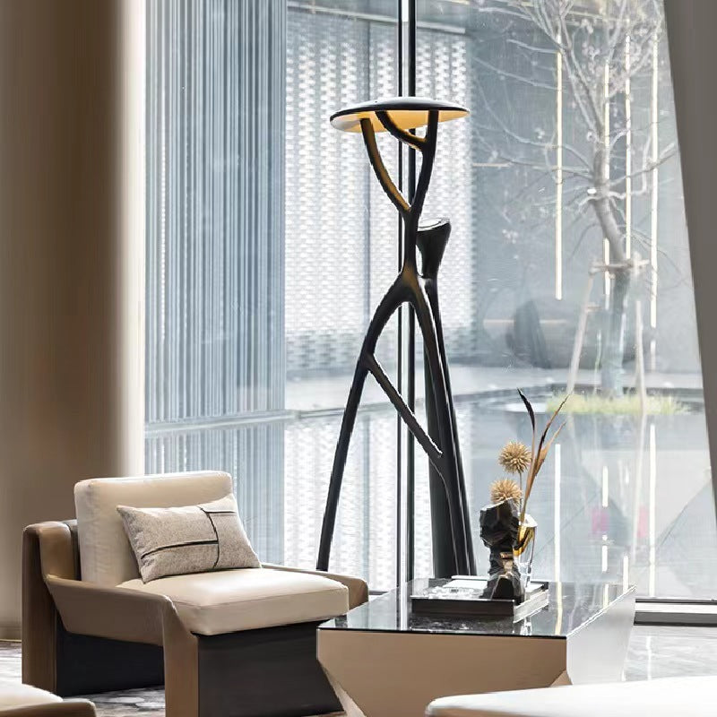 Human Standing Floor Lamp in living room