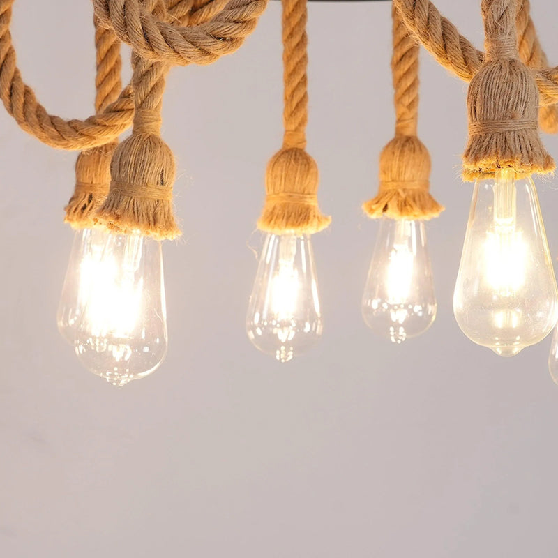 Industrial Vintage Twine Chandelier 4