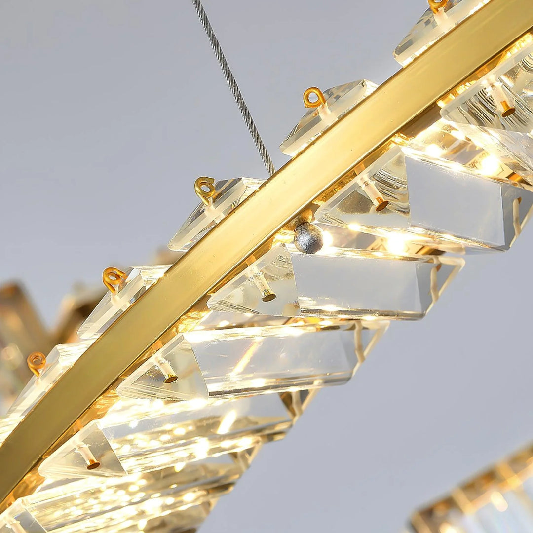 Intersecting Crystal Ring Chandelier 8