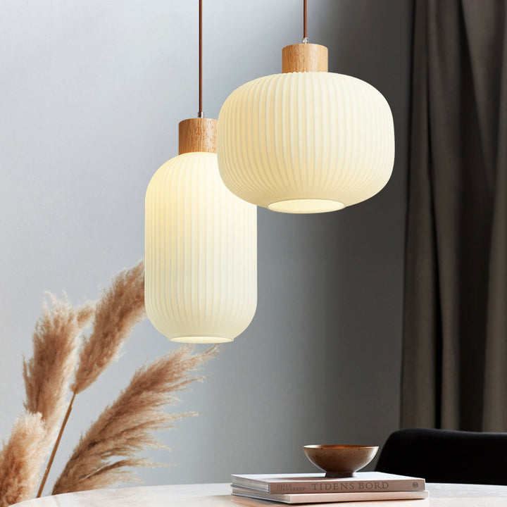 Lantaarn glazen hanglamp